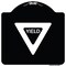 Signmission Designer Series Sign-Yield, Black & White Heavy-Gauge Aluminum Sign, 18" x 18", BW-1818-22695 A-DES-BW-1818-22695 - alternate 1